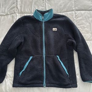 THE NORTH FACE MEN'S CAMPSHIRE FULL-ZIP FLEECE TOP BLUE